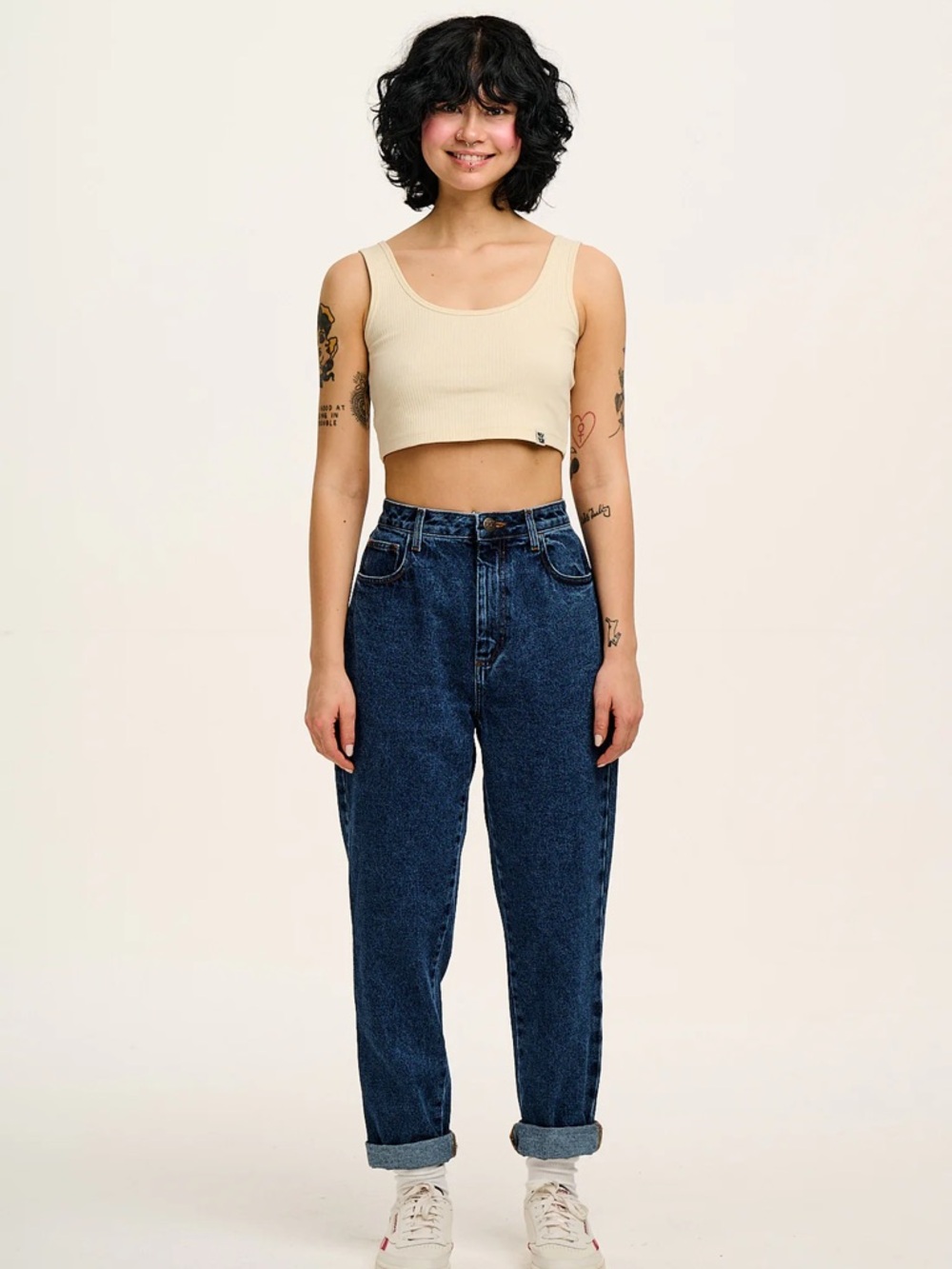 Lucy & Yak Dark Blue Boyfriend Jeans